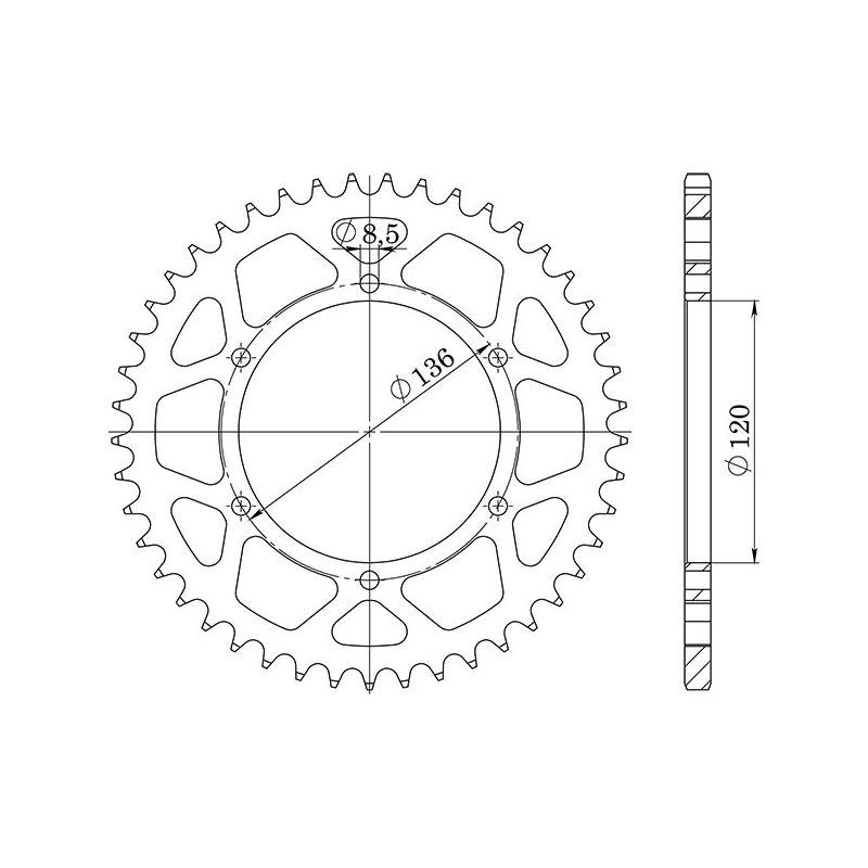 CORONA S AC P520-D41 SGR - SPROCKETS  YAMAHA SRX 400