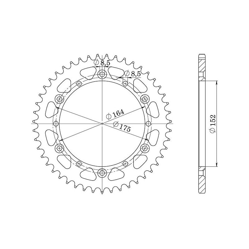 CORONA S AC P520-D46 SGR - SPROCKETS  YAMAHA XT 400 81/82