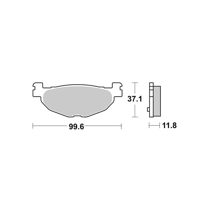 PASTIGLIA FRENO POST. SBS 185HM YAMAHA YP Majesty (SH051) 400 07/08