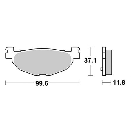 PASTIGLIA FRENO POST. SBS 185HM YAMAHA YP Majesty (SH055/SH058) 400 09/13