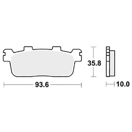 PASTIGLIA FRENO POST. SBS 195HM YAMAHA YP R X-MAX (SH071) 400 13/15