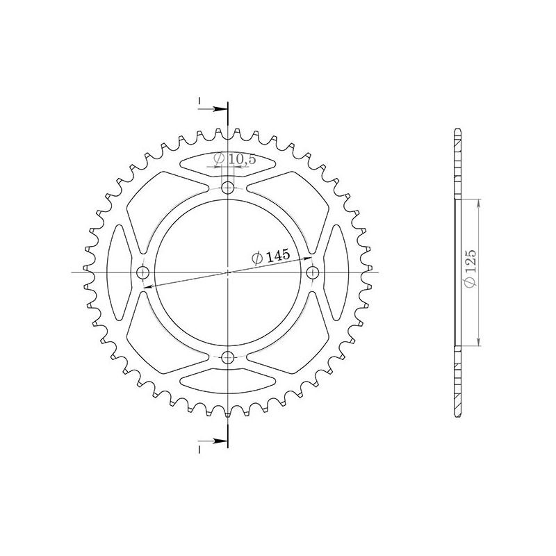 CORONA S AC P520-D38 SGR - SPROCKETS  YAMAHA YFZ S 450 04/13