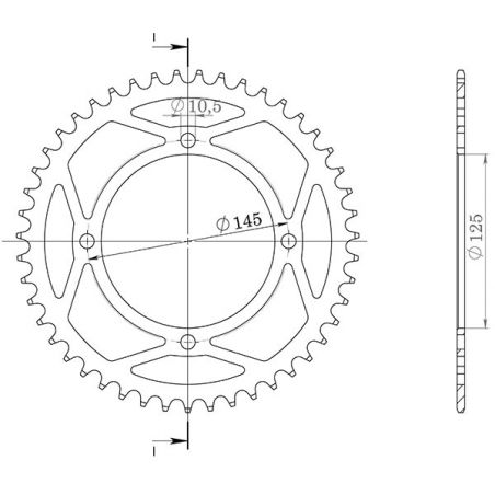 CORONA S AC P520-D38 SGR - SPROCKETS  YAMAHA YFZ S 450 04/13