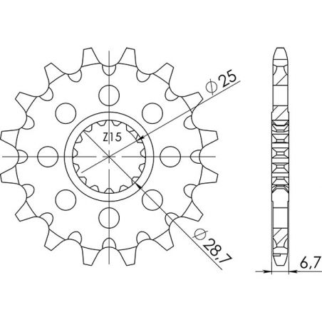 PIGNONE S AC P520-D14 SGR - SPROCKETS  YAMAHA YFZ X 450 10/11