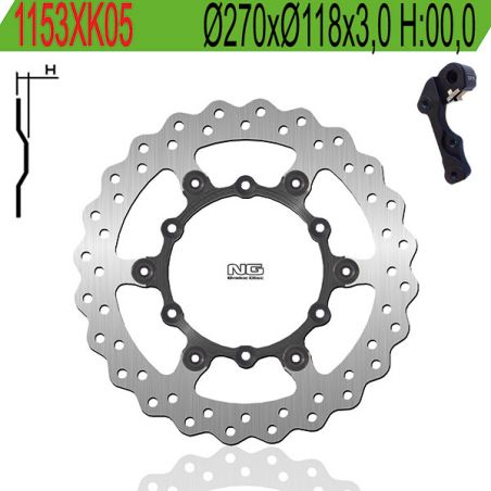 DISCO FRENO ANT. STAFFA X Ø270 NG WCB-0078 YAMAHA YZ F (CJ10C) 450 09/09