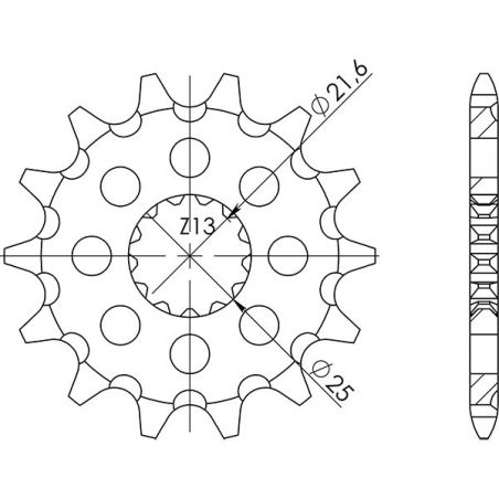 PIGNONE S AC P520-D13 SGR - SPROCKETS  YAMAHA YZ F (CJ10C) 450 06/06