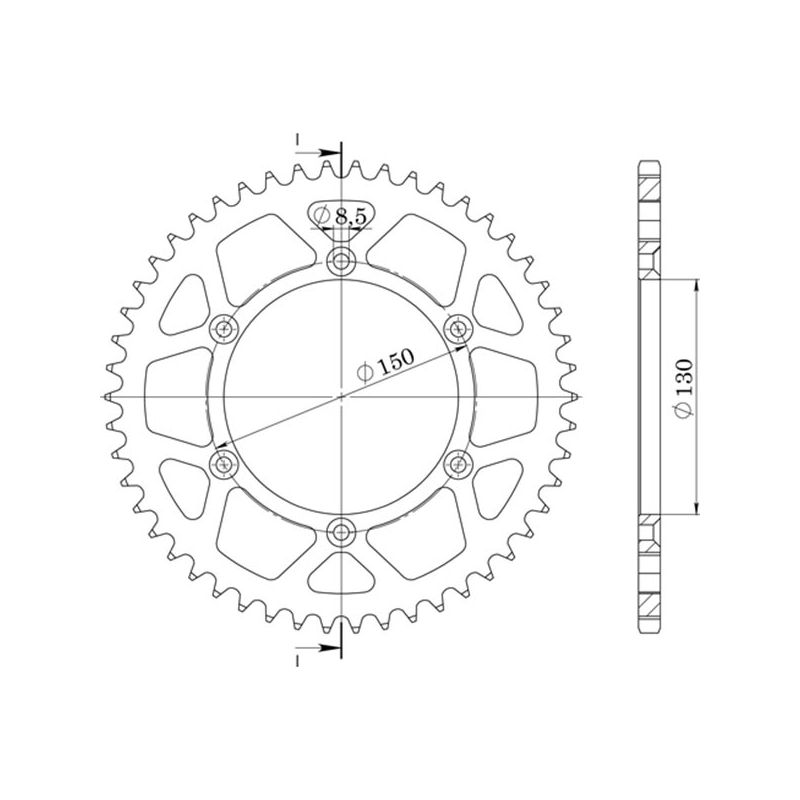 CORONA S AL P520-D49 SGR - SPROCKETS  YAMAHA YZ F (CJ15C) 450 13/13