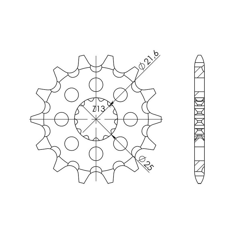 PIGNONE S+2 AC P520-D13 SGR - SPROCKETS  YAMAHA YZ F (CJ15C) 450 13/13