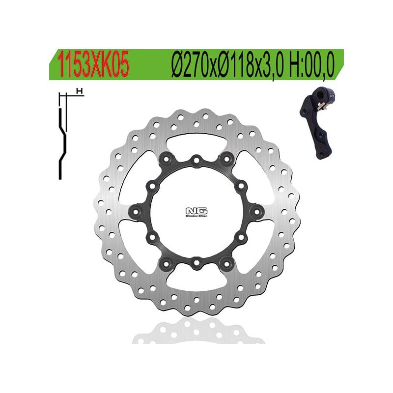 DISCO FRENO ANT. STAFFA X Ø270 NG WCB-0078 YAMAHA YZ F (CJ18C2) 450 14/14