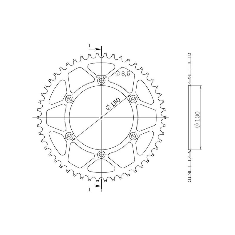 CORONA S AC P520-D48 SGR - SPROCKETS  YAMAHA YZ F (CJ21C) 450 16/17