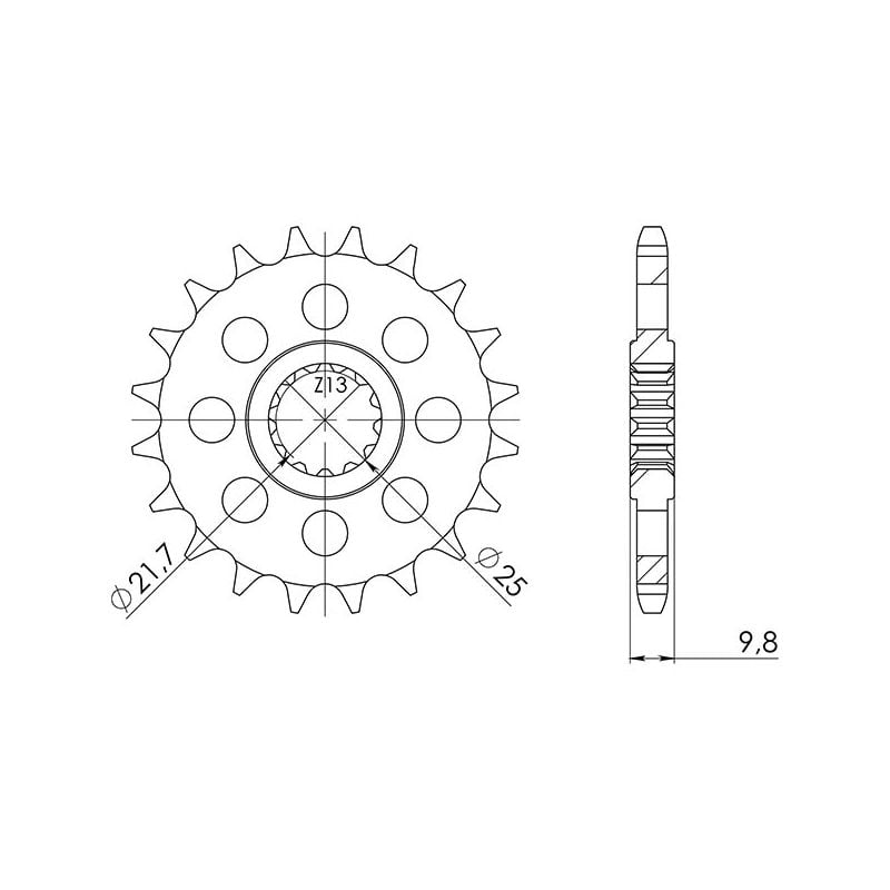 PIGNONE S+2 AC P428-D20 SGR - SPROCKETS  YAMAHA SR 500 91/00