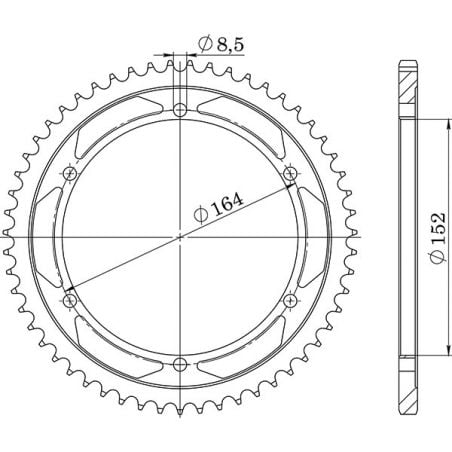 CORONA S AC P428-D55 SGR - SPROCKETS  YAMAHA SR 500 91/00