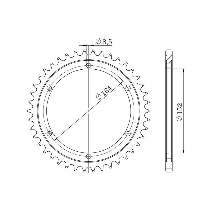 CORONA S AC P530-D42 SGR - SPROCKETS  YAMAHA SR 500 78/90