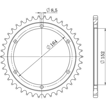 CORONA S AC P530-D42 SGR - SPROCKETS  YAMAHA SR 500 78/90