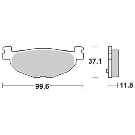PASTIGLIA FRENO POST. SBS 185MS YAMAHA XP T-Max (SJ061/SJ062/SJ064) 500 08/11