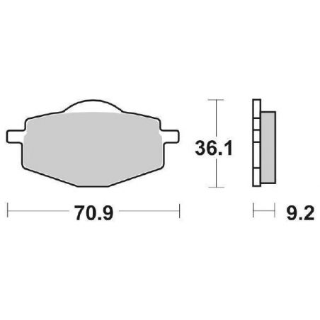 PASTIGLIA FRENO ANT. SBS 575SI YAMAHA XT 500 86/86