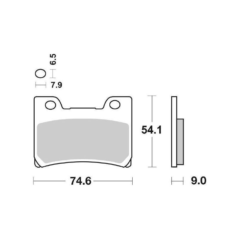 PASTIGLIA FRENO ANT. DX-SX SBS 665HS YAMAHA FZR (3RG/3RH/3HE) 600 92/93