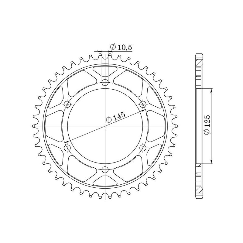 CORONA S AC P530-D46 SGR - SPROCKETS  YAMAHA FZR (3RG/3RH/3HE) 600 89/91