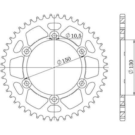 CORONA S AC P530-D48 SGR - SPROCKETS  YAMAHA FZS Fazer (RJ02) 600 98/03