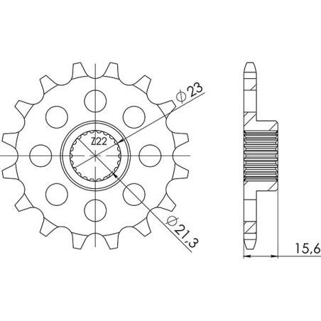 PIGNONE S AC P520-D14 SGR - SPROCKETS  YAMAHA SRX (2NX) 600 88/89