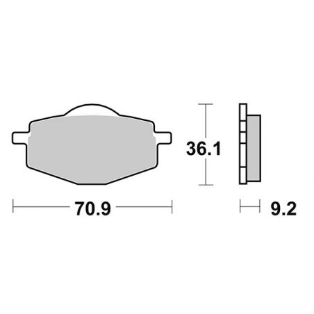 PASTIGLIA FRENO ANT. SBS 107HM YAMAHA TT N (59X) 600 85/89