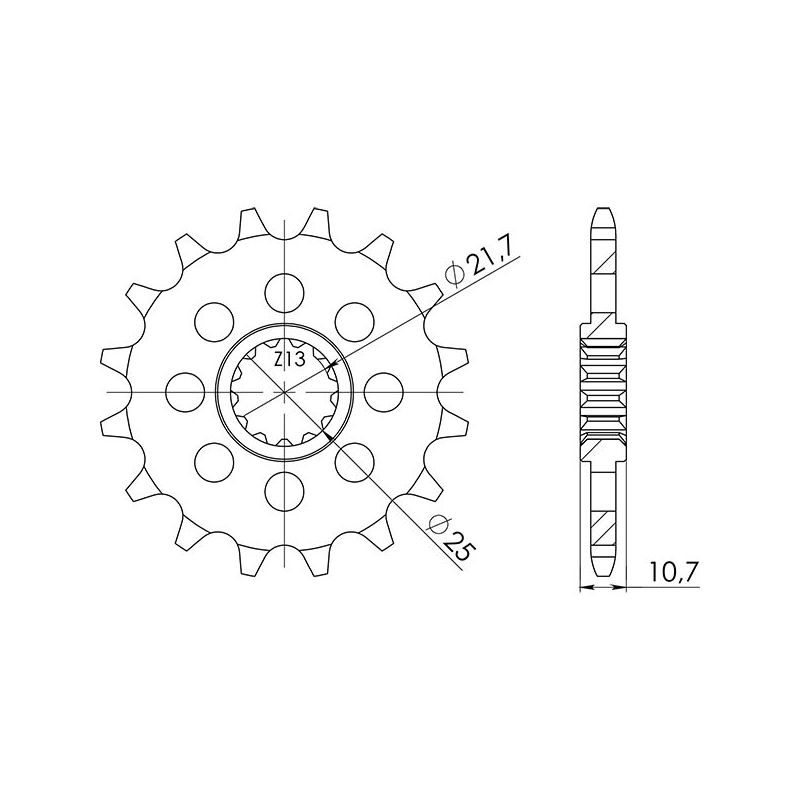 PIGNONE S+2 AC P520-D16 SGR - SPROCKETS  YAMAHA XJ 6 S Diversion (RJ191/RJ229) (20S/36B) 600 09/15
