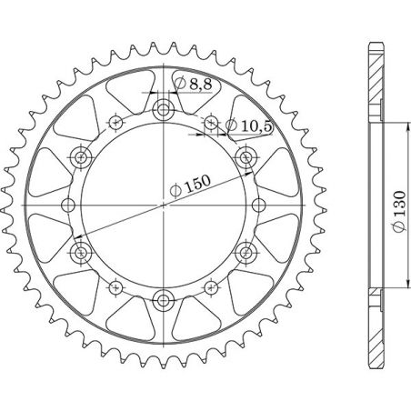 CORONA S AC P520-D46 SGR - SPROCKETS  YAMAHA XJ 6 S Diversion (RJ191/RJ229) (20S/36B) 600 09/15