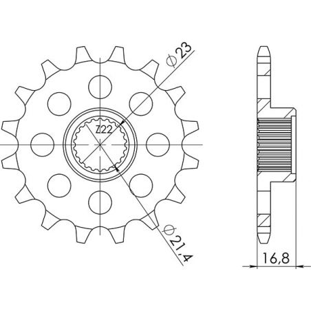 PIGNONE S+2 AC P520-D16 SGR - SPROCKETS  YAMAHA XJ S Diversion (4EB1) 600 91/03