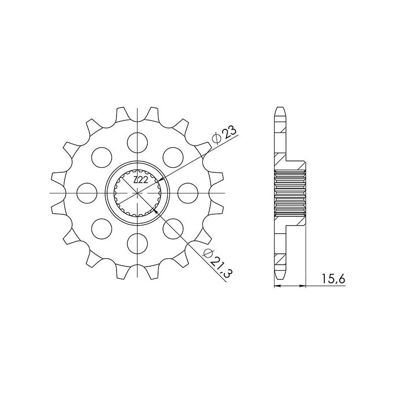 PIGNONE S+2 AC P520-D15 SGR - SPROCKETS  YAMAHA XT (2KF) 600 87/89