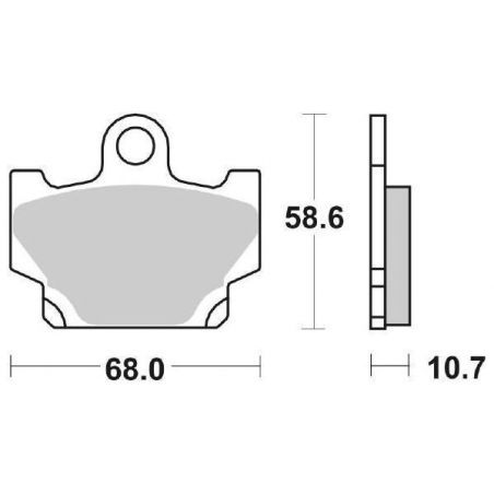 PASTIGLIA FRENO ANT. SBS 550HF YAMAHA XT (43F/47N) 600 84/86