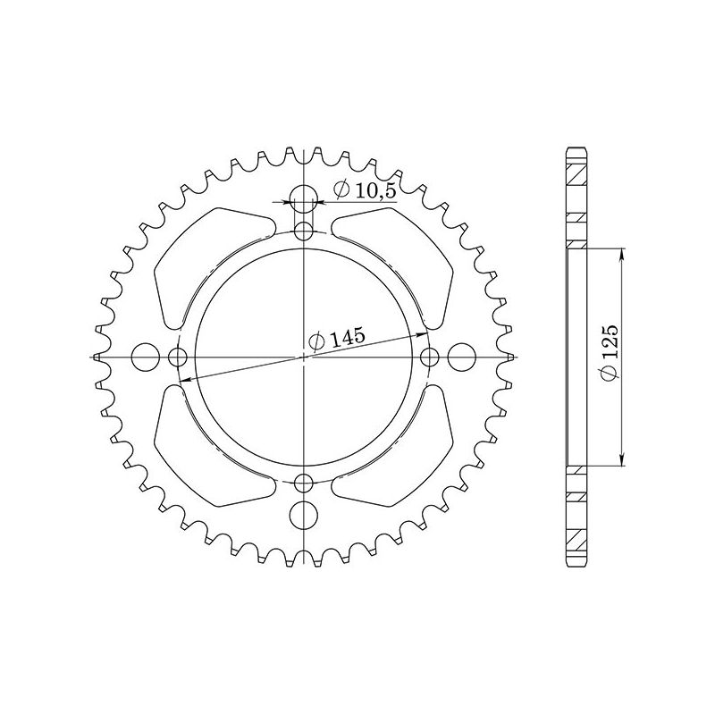 CORONA S AC P520-D40 SGR - SPROCKETS  YAMAHA XT (43F/47N) 600 84/86