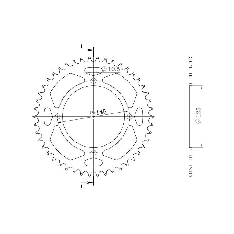 CORONA S AL P520-D39 SGR - SPROCKETS  YAMAHA XT (43F/47N) 600 82/83
