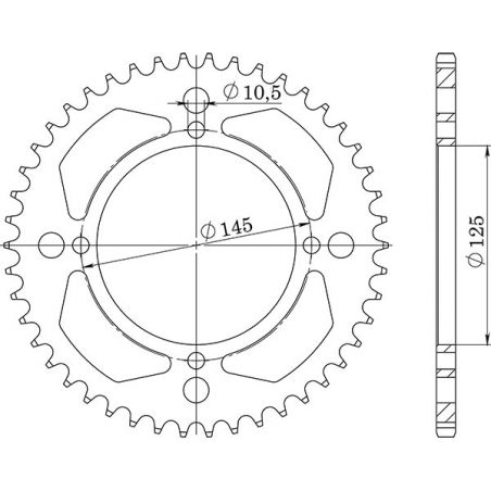 CORONA S AC P520-D45 SGR - SPROCKETS  YAMAHA XT E (3UW/3TB/4PT) 600 90/96