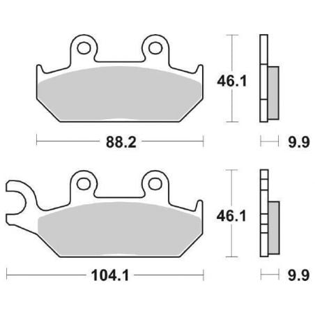 PASTIGLIA FRENO ANT. SBS 650HS YAMAHA XT K (3TB) 600 91/93