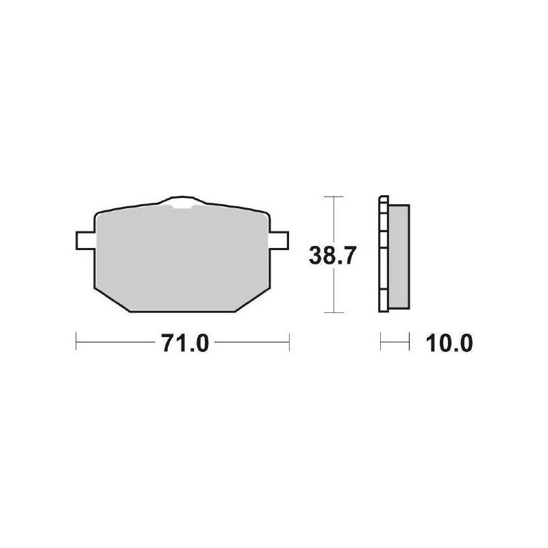 PASTIGLIA FRENO ANT. SBS 596HF YAMAHA XT Z Ténéré (34L/55W/1VJ/3AJ) 600 85/90