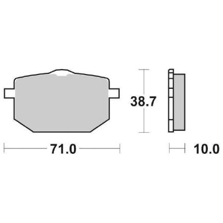 PASTIGLIA FRENO ANT. SBS 596HF YAMAHA XT Z Ténéré (34L/55W/1VJ/3AJ) 600 85/90
