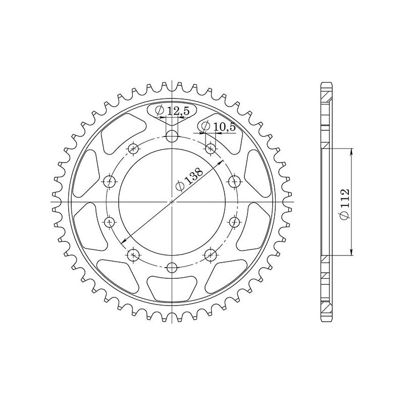CORONA M AC P530-D48 SGR - SPROCKETS  YAMAHA YZF R6 (RJ03/RJ05/RJ09) 600 99/02