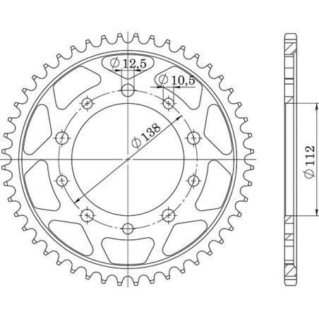 CORONA M AC P530-D48 SGR - SPROCKETS  YAMAHA YZF R6 (RJ03/RJ05/RJ09) 600 99/02