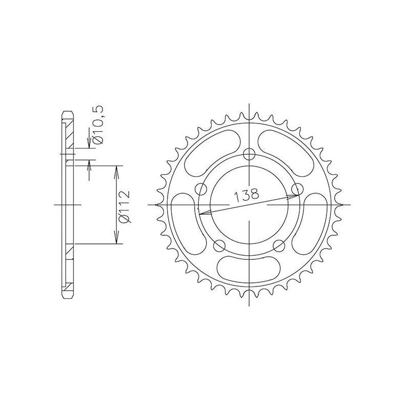 CORONA S AC P532-D48 SGR - SPROCKETS  YAMAHA YZF R6 (RJ03/RJ05/RJ09) 600 99/02