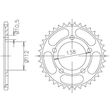 CORONA S AC P532-D48 SGR - SPROCKETS  YAMAHA YZF R6 (RJ03/RJ05/RJ09) 600 99/02