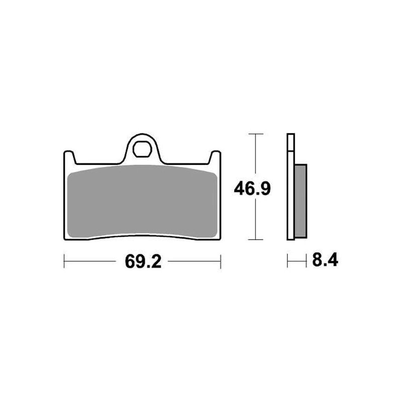 PASTIGLIA FRENO ANTERIORE DX-SX SBS  YAMAHA YZF R6 R (RJ11/RJ151/RJ152/RJ155/RJ156) 600 17/20