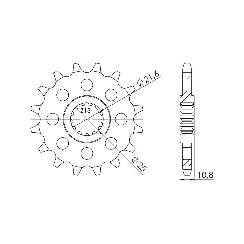 PIGNONE S AC P525-D16 SGR - SPROCKETS  YAMAHA YZF R6 R (RJ11/RJ151/RJ152/RJ155/RJ156) 600 06/16