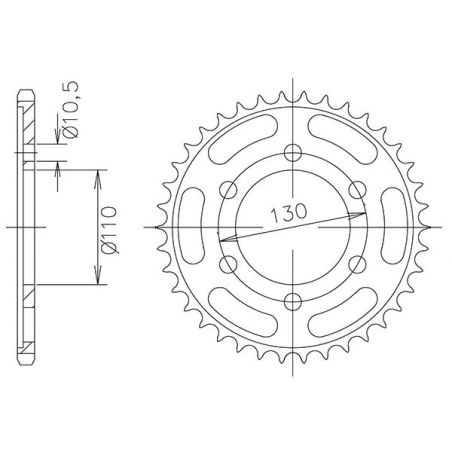 CORONA S AC P532-D48 SGR - SPROCKETS  YAMAHA YZF R6 S 600 06/06