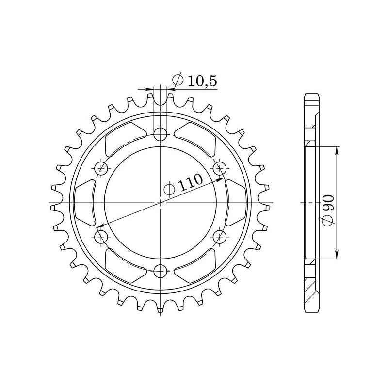 CORONA S AC P530-D33 SGR - SPROCKETS  YAMAHA XS 650 75/81
