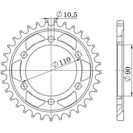 CORONA S AC P530-D33 SGR - SPROCKETS  YAMAHA XS 650 75/81