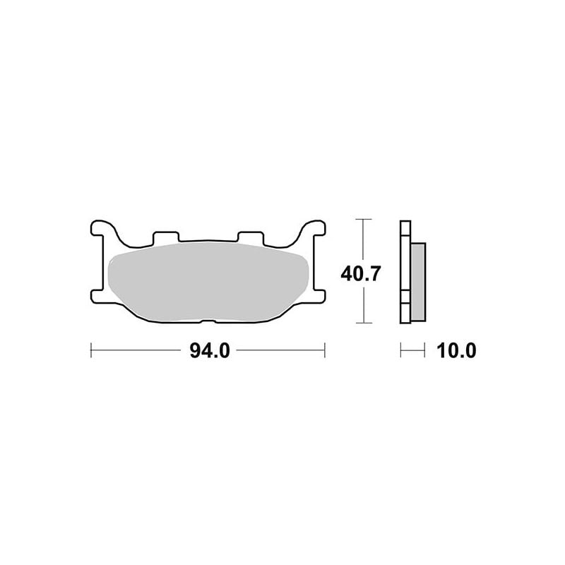 PASTIGLIA FRENO ANT. DX-SX SBS 128HM YAMAHA MT03 660 05/13