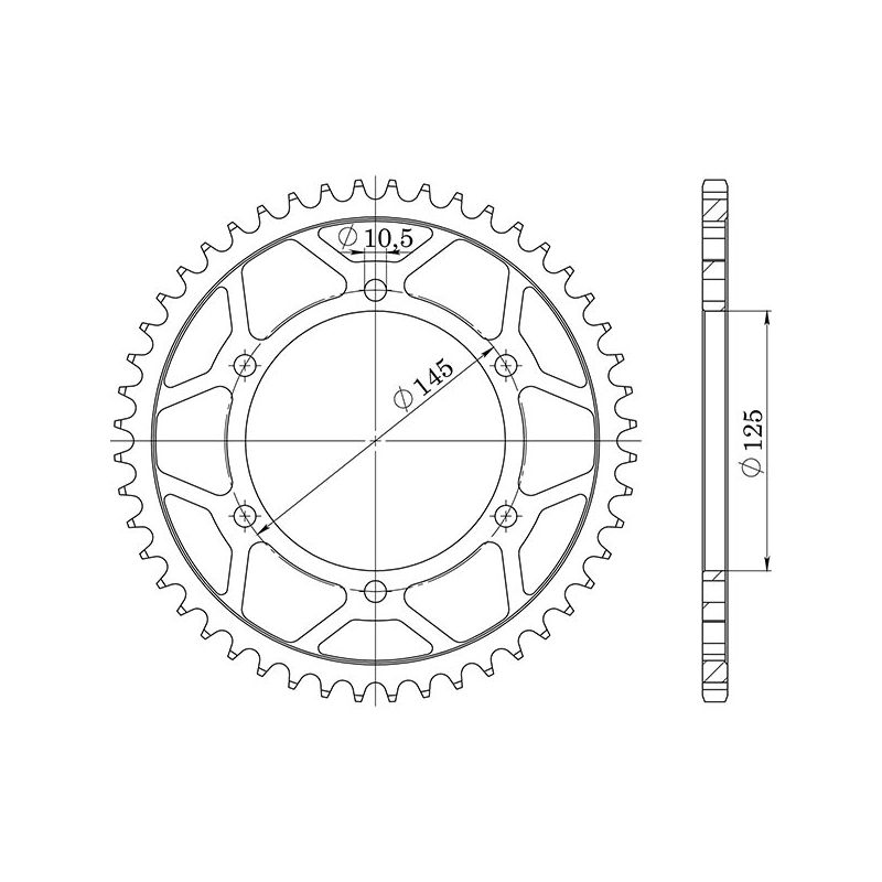 CORONA S AC P520-D45 SGR - SPROCKETS  YAMAHA XT X 660 04/15