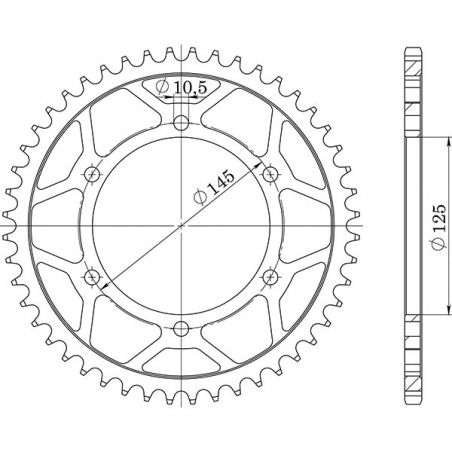 CORONA S AC P520-D45 SGR - SPROCKETS  YAMAHA XT Z Ténéré (DM021/DM025/DM041) 660 08/15