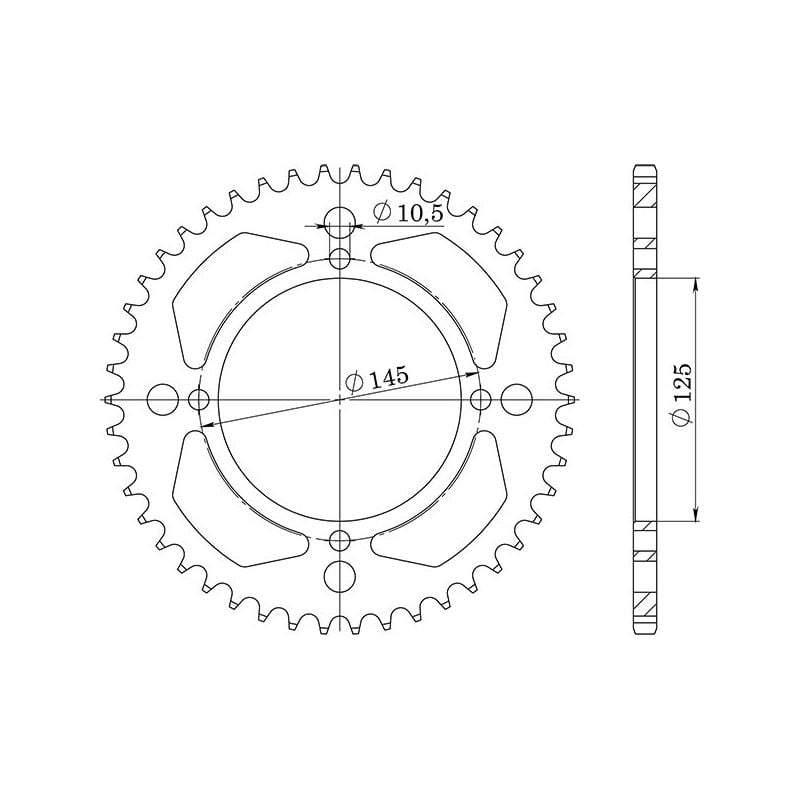 CORONA S AC P520-D45 SGR - SPROCKETS  YAMAHA XTZ Ténéré 660 91/95