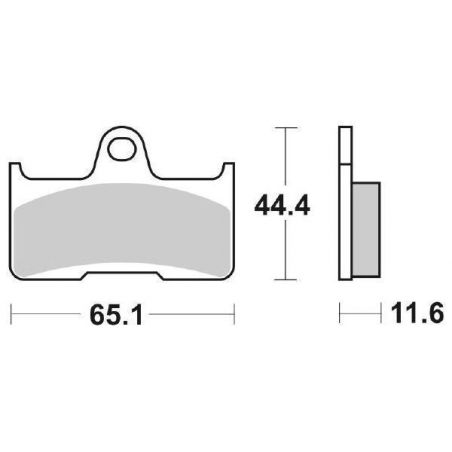 PASTIGLIA FRENO POST. SBS 799RSI YAMAHA YFM FWAP Grizzly 660 02/08